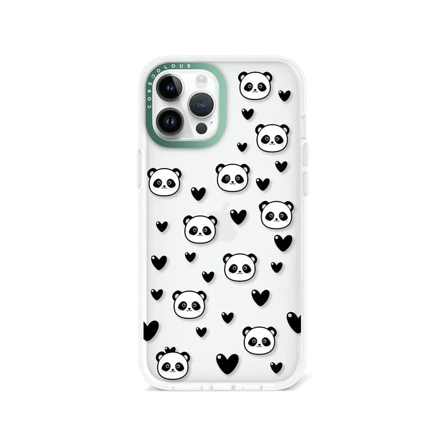 iPhone 12 Pro Max Panda Heart Phone Case