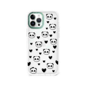 iPhone 12 Pro Max Panda Heart Phone Case