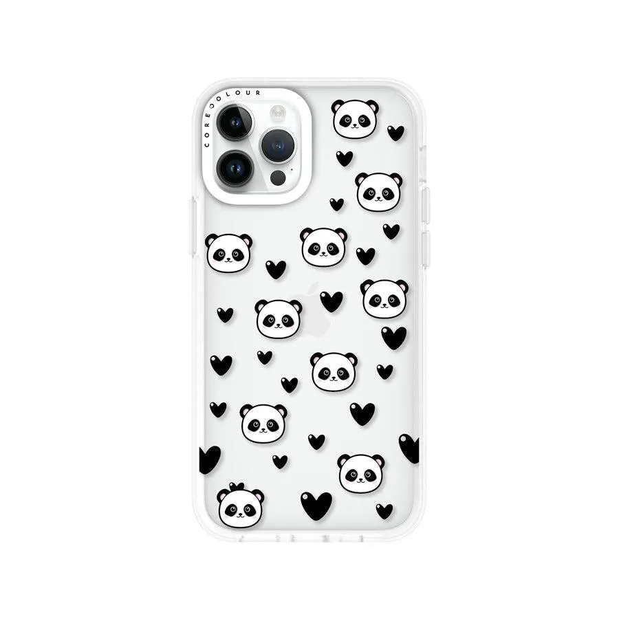 iPhone 12 Pro Panda Heart Phone Case