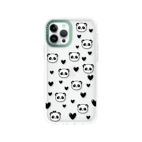 iPhone 12 Pro Panda Heart Phone Case