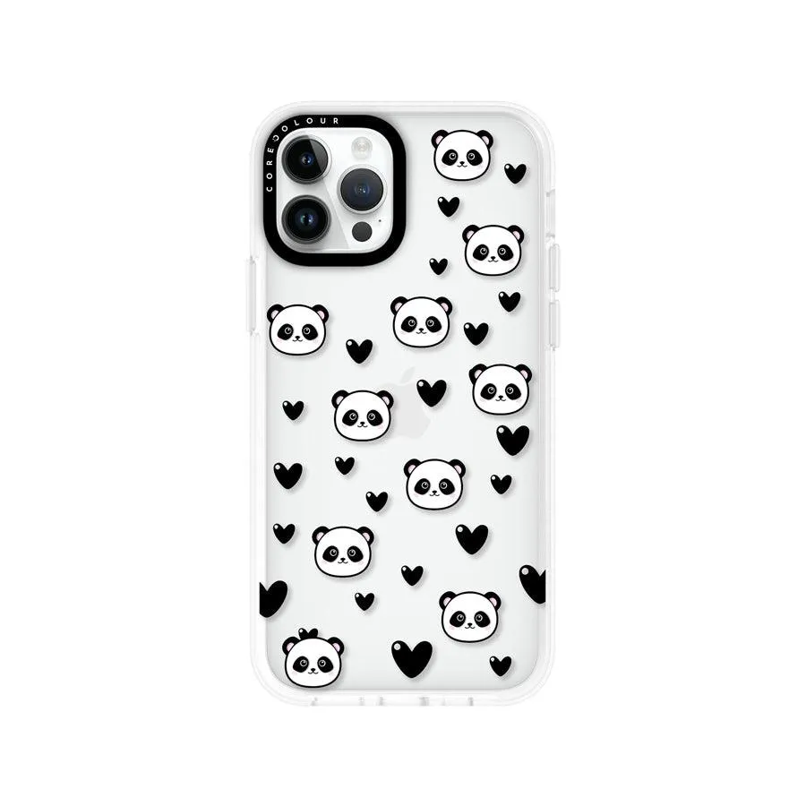 iPhone 12 Pro Panda Heart Phone Case