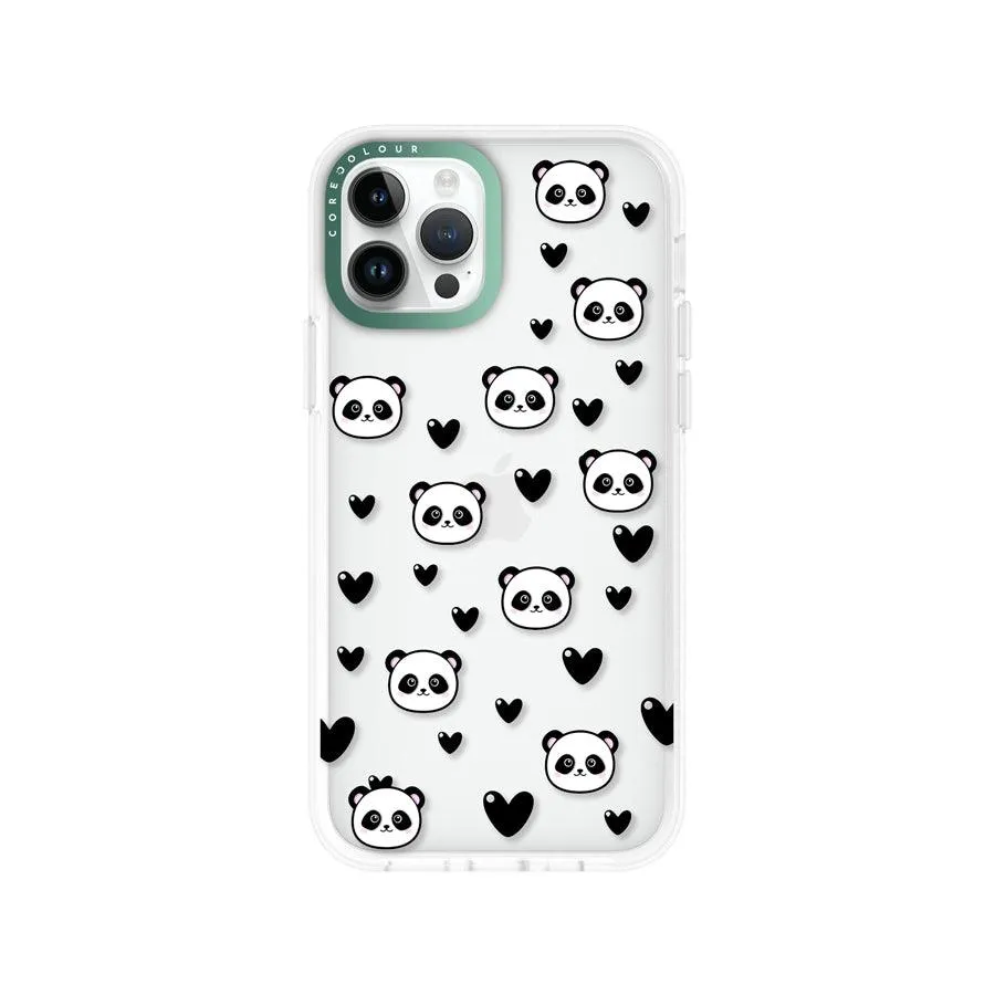 iPhone 12 Pro Panda Heart Phone Case