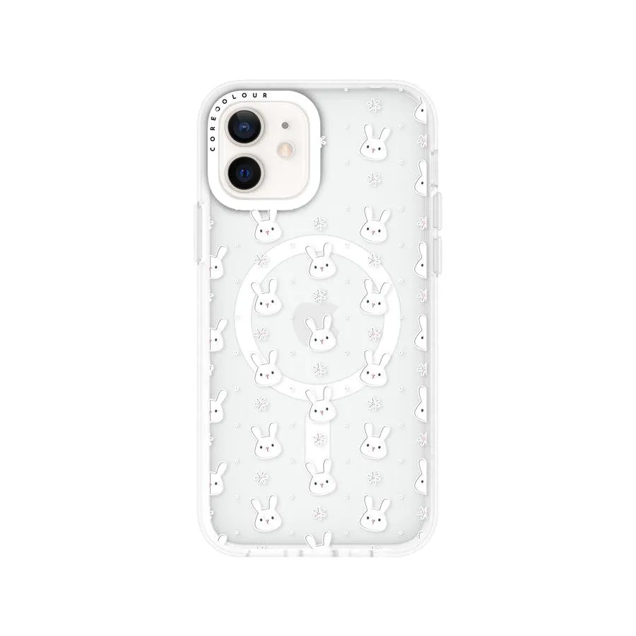 iPhone 12 Rabbit and Flower Phone Case MagSafe Compatible