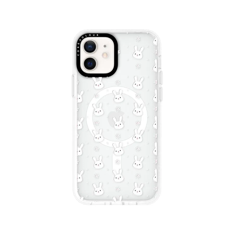 iPhone 12 Rabbit and Flower Phone Case MagSafe Compatible
