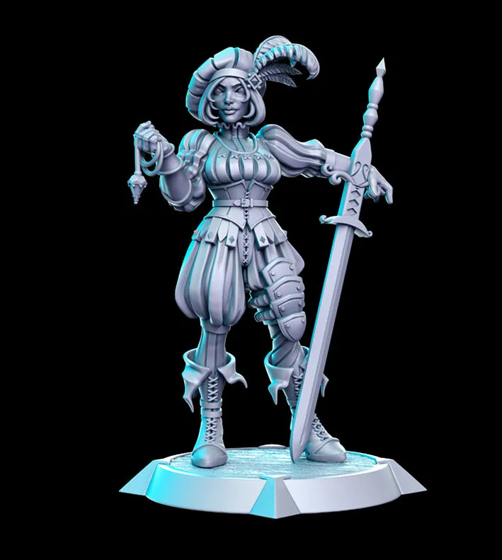 Ivette Western RPG 3D Printed Miniature