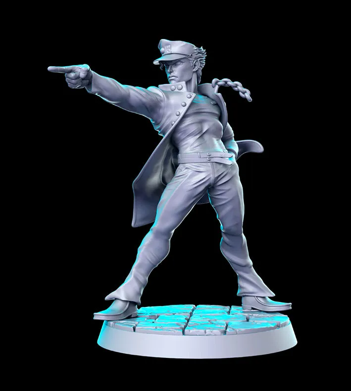 Jotaro - Anime Series 3D Printed Miniature