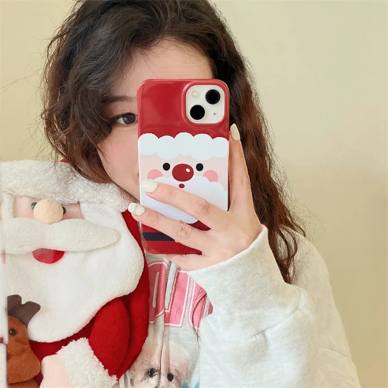 Kawaii Cute Cartoon Santa iPhone Case