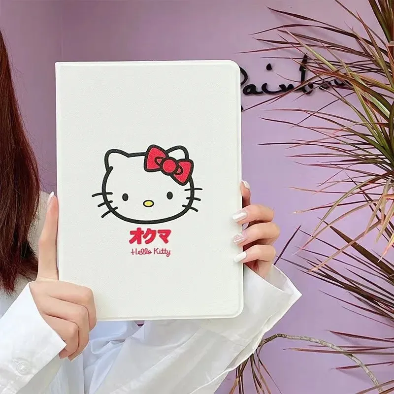 Kawaii Hello Kitty White iPad with Pen Slot