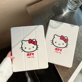 Kawaii Hello Kitty White iPad with Pen Slot