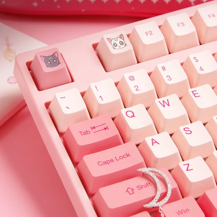 Kawaii Pink Sailor Moon Co-branded Mechanical Keyboard 87 Key