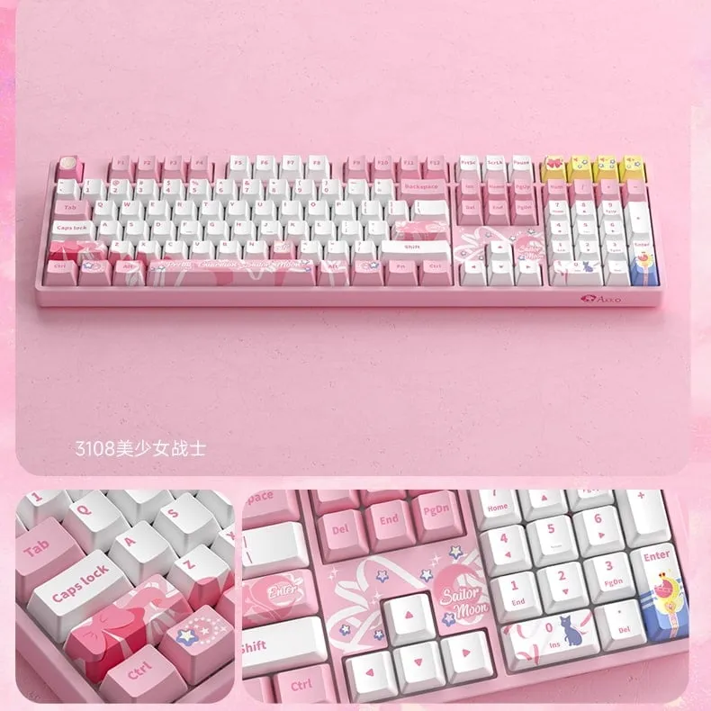 Kawaii Pink Sailor Moon Co-branded Mechanical Keyboard 87 Key