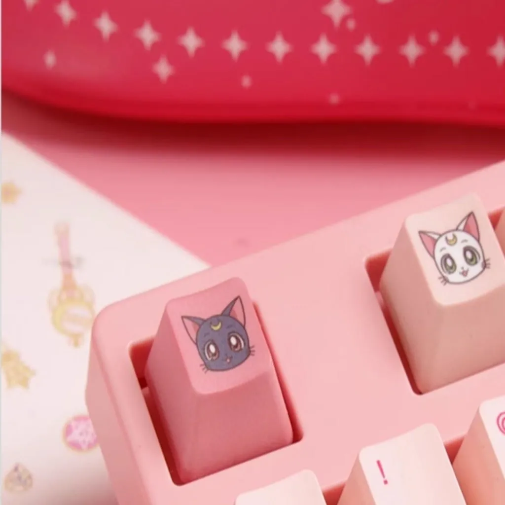 Kawaii Pink Sailor Moon Co-branded Mechanical Keyboard 87 Key