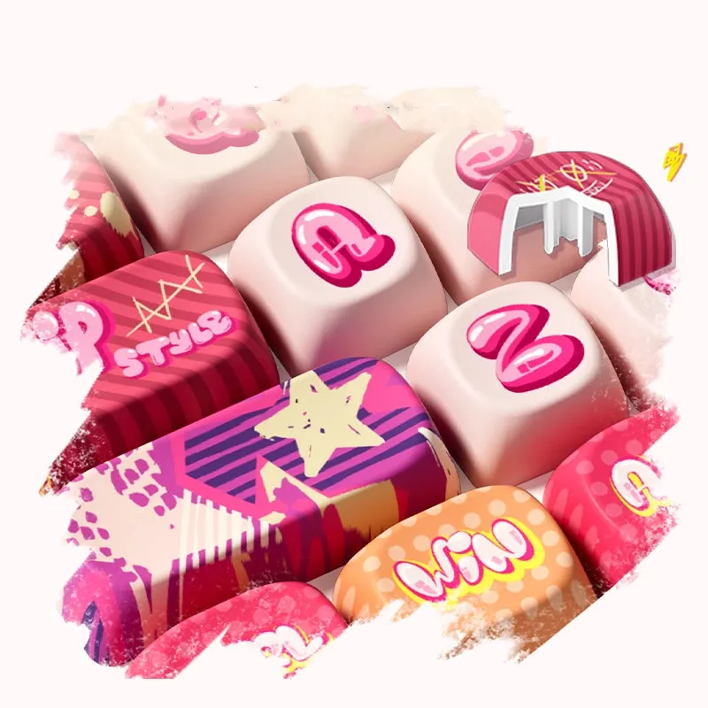 Kawaii Rainbow Candy Gaming Keycap