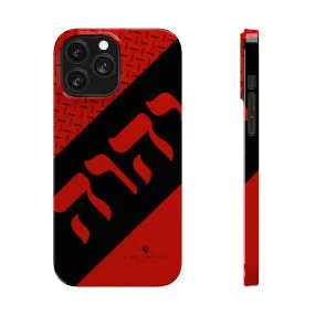 King YAHWEH Trend Keeper Slim Phone Case (Life Red)