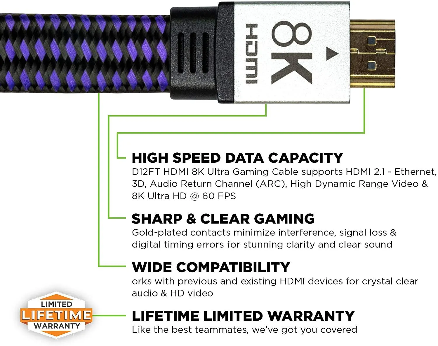 KONTROLFREEK 12 FT. HDMI 8K ULTRA GAMING CABLE