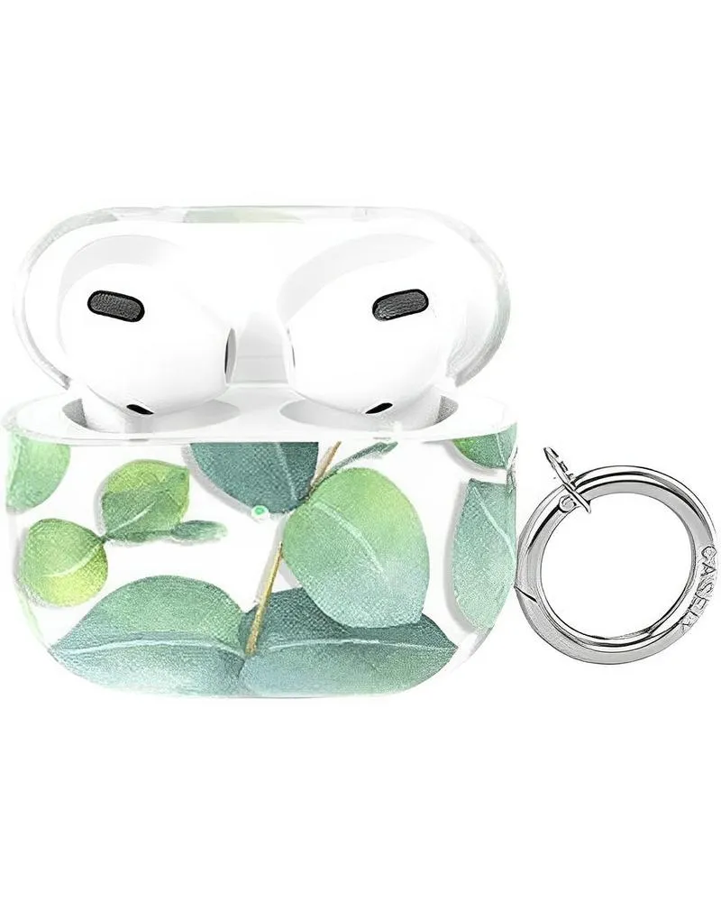 Leaf Me Alone | Green Floral Print AirPods Case