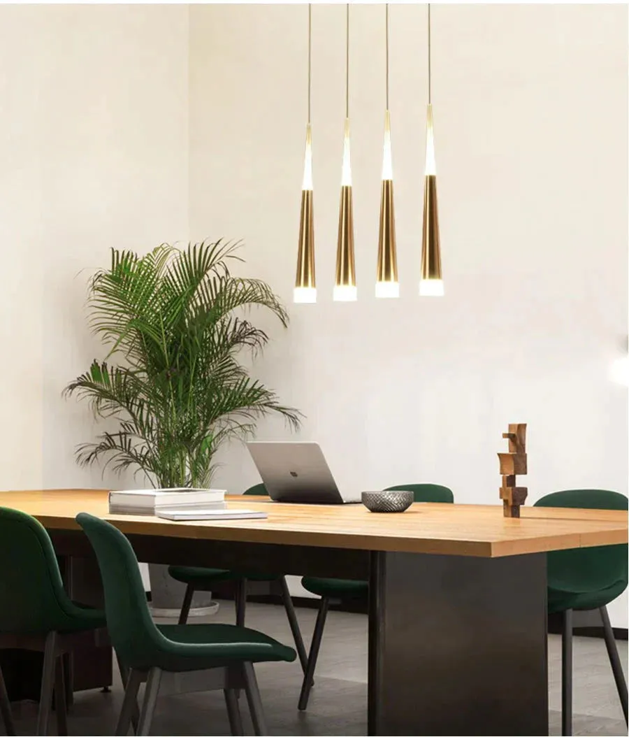 LED Simple Pendant Lights Gold Lamp For Living Room  Lustre Pendant Lights Pendant Ceiling Fixtures