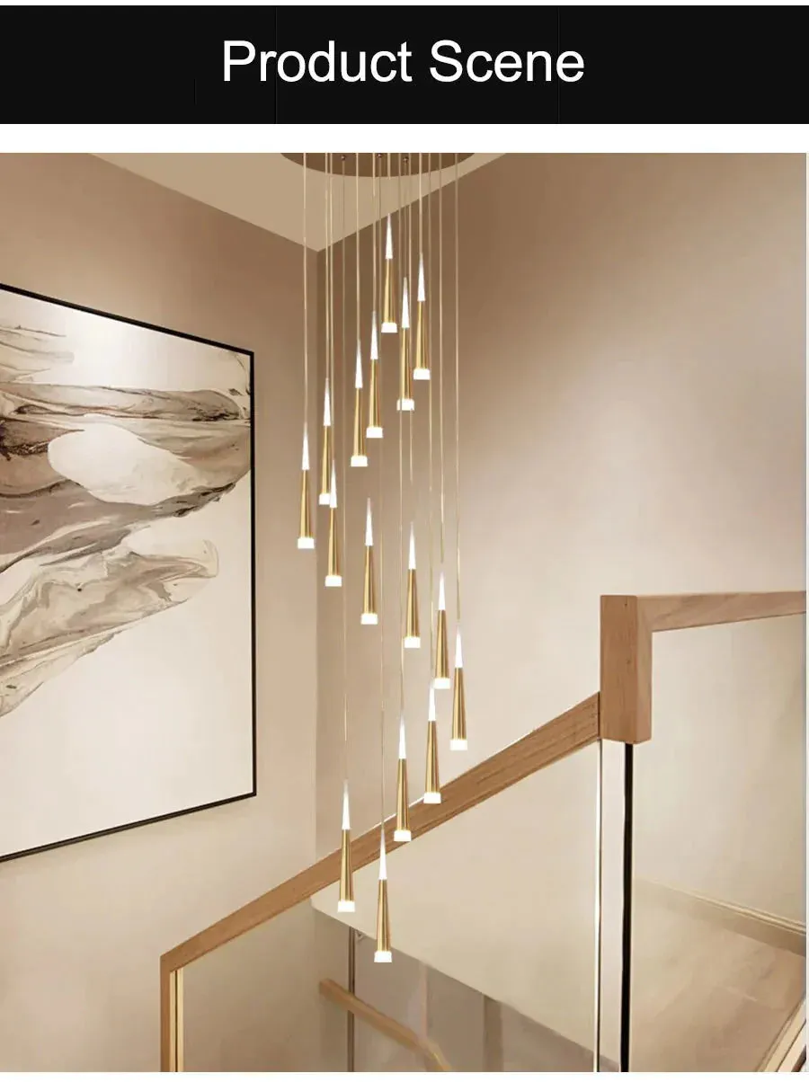 LED Simple Pendant Lights Gold Lamp For Living Room  Lustre Pendant Lights Pendant Ceiling Fixtures