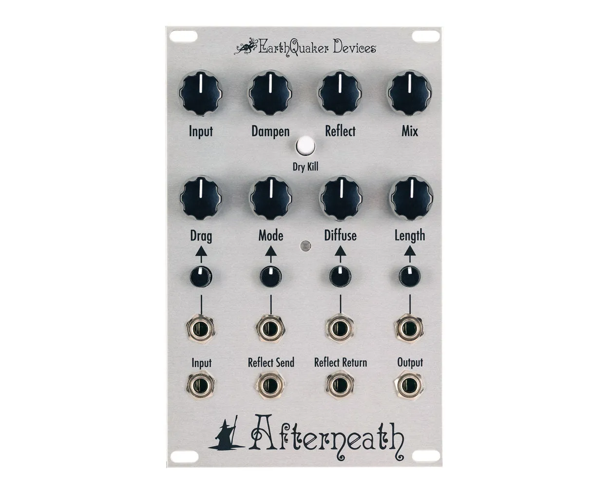Limited Edition EarthQuaker Devices Afterneath Retrospective Enhanced Otherworldly Reverberator Eurorack Module - Silver