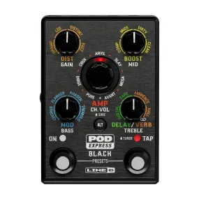 Line 6 POD Express Guitar Amplifier and FX Processor Pedal - Black