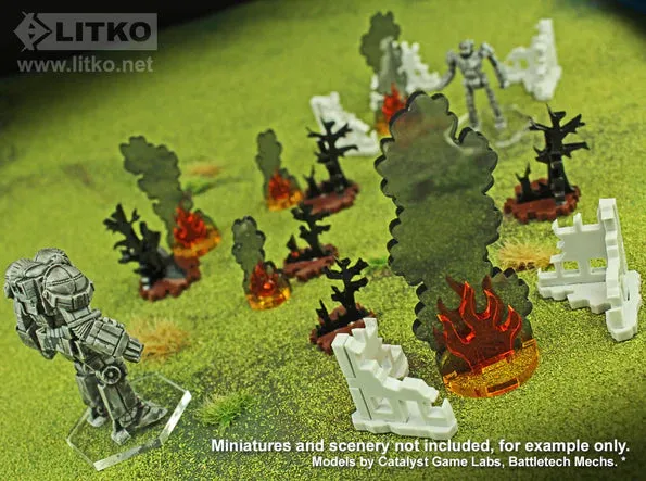 LITKO Flaming Wreckage Markers, Variety Set (5)