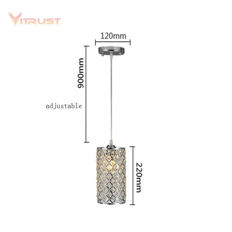 Modern luxury  Crystal Pendant Lights romantic bedroom living room LED Crystal Pendant Light