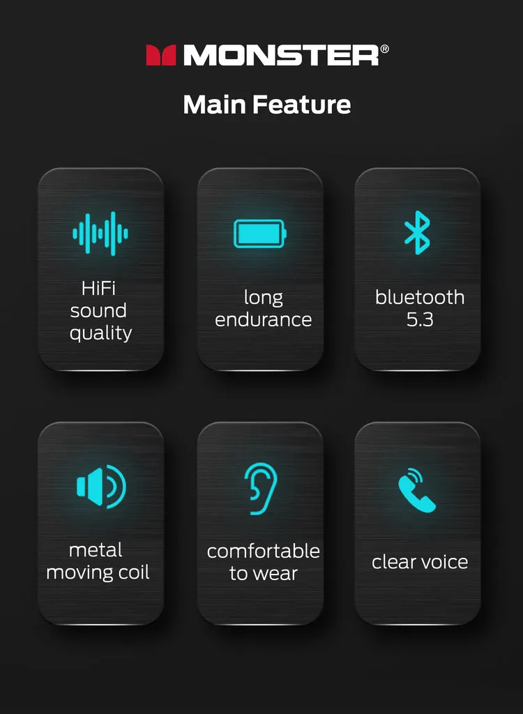 Monster Airmars Wireless Gaming Earphone  XKT08