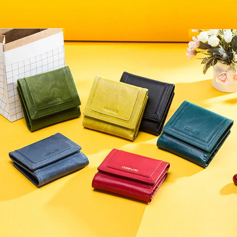 Multifunctional Genuine Leather Short Wallet