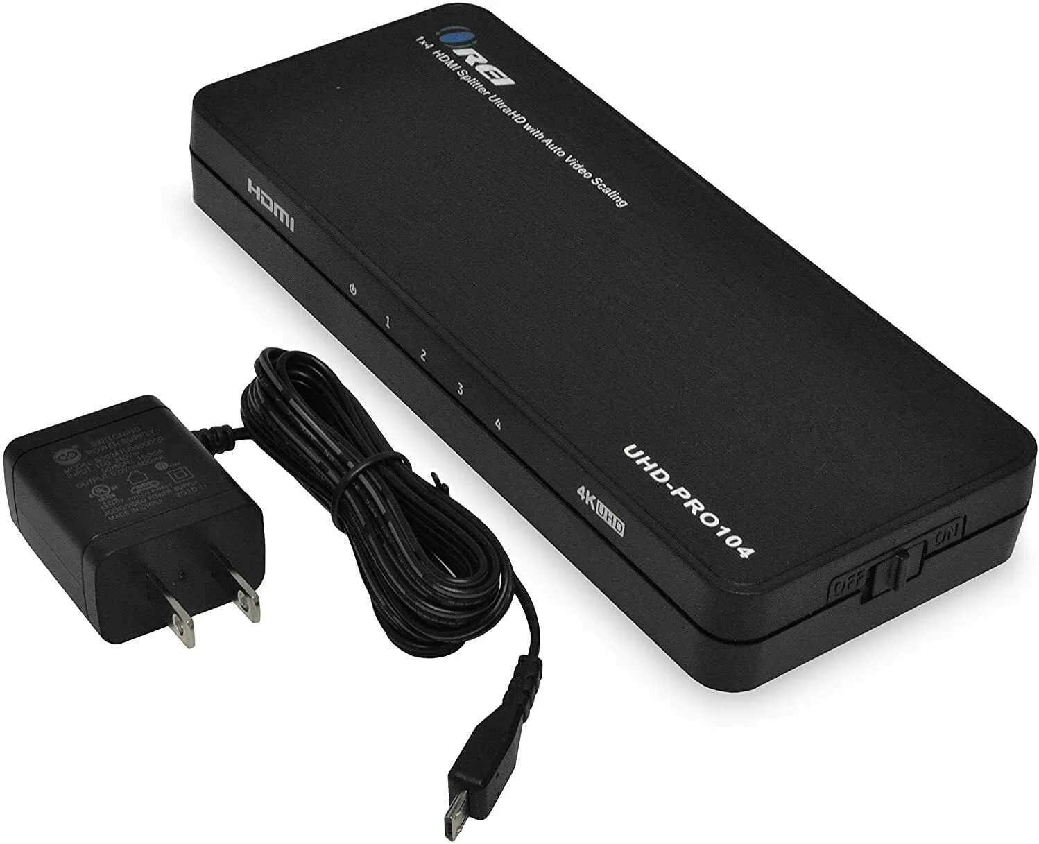 OREI UHD-PRO104: 4K 1x4 HDMI Splitter Duplicater with Down Scaler