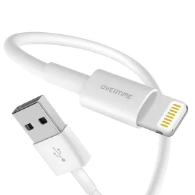 Overtime Apple MFi Certified Lightning To USB Cable 1Ft, iPhone Charger and Sync Cable