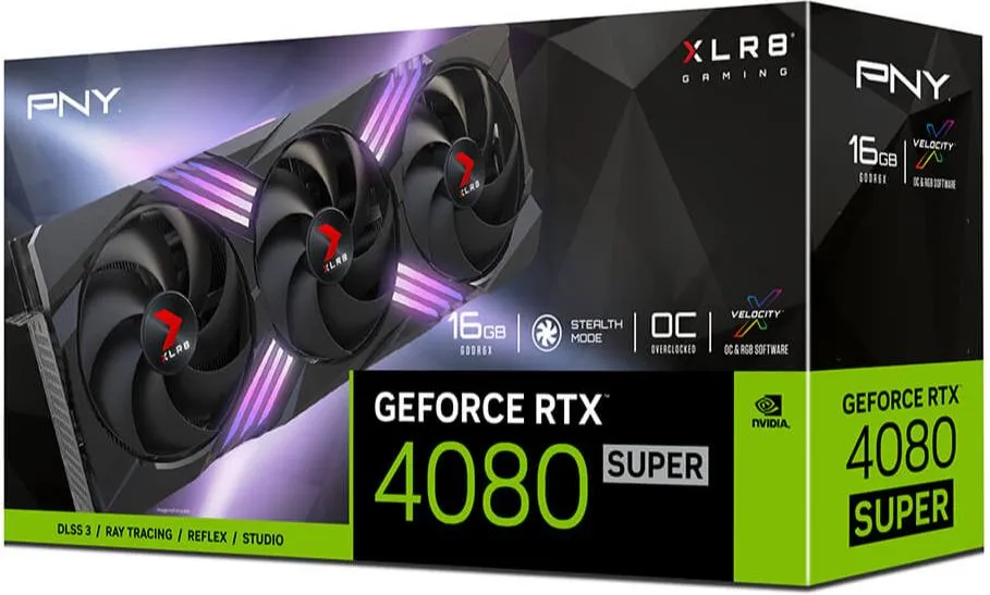 PNY GeForce RTX™ 4080 SUPER VERTO OC ARGB Triple Fan 16GB GDDR6X (VCG4080S16TFXXPB1-O)