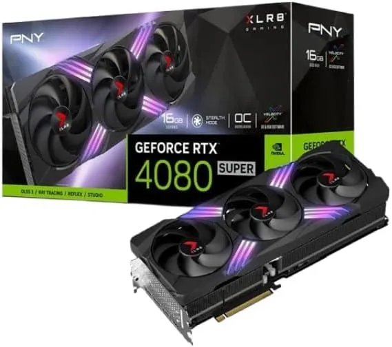 PNY GeForce RTX™ 4080 SUPER VERTO OC ARGB Triple Fan 16GB GDDR6X (VCG4080S16TFXXPB1-O)