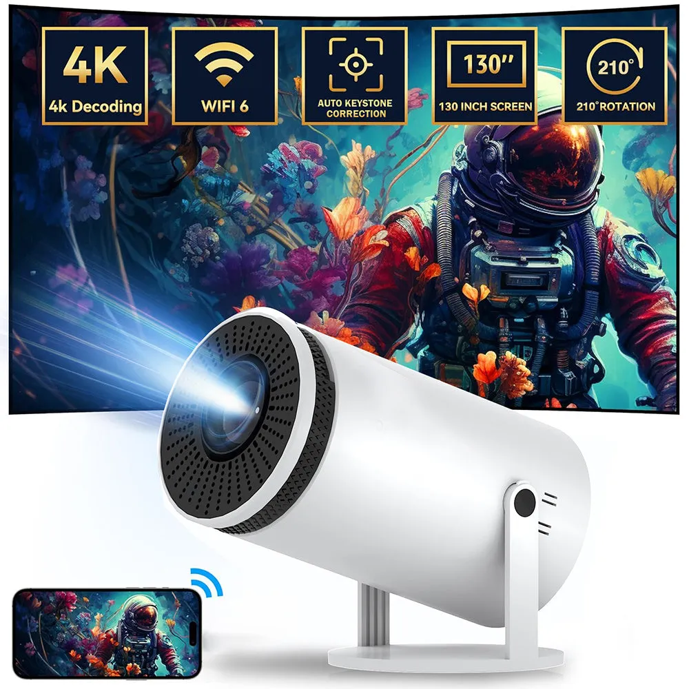 Portable Mini 4K HD Bluetooth Projector