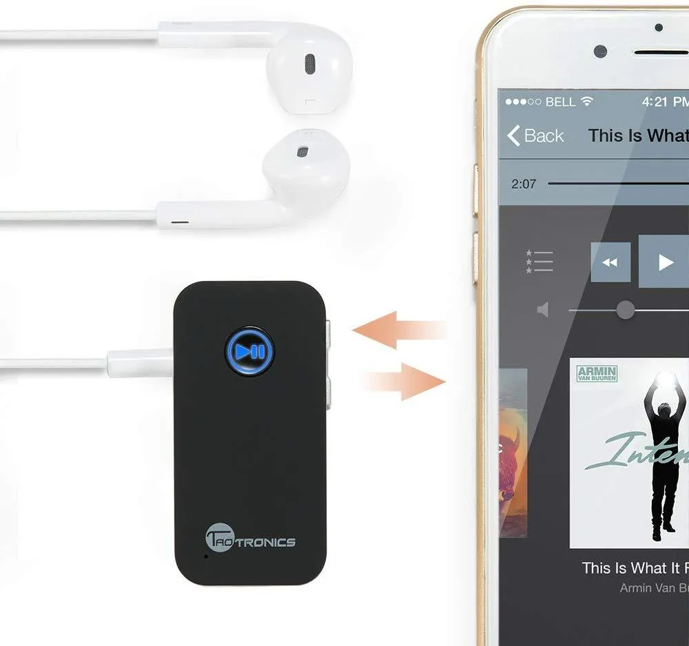 Portable Wireless Car Aux Adapter, 3.5mm Stereo Car Kits