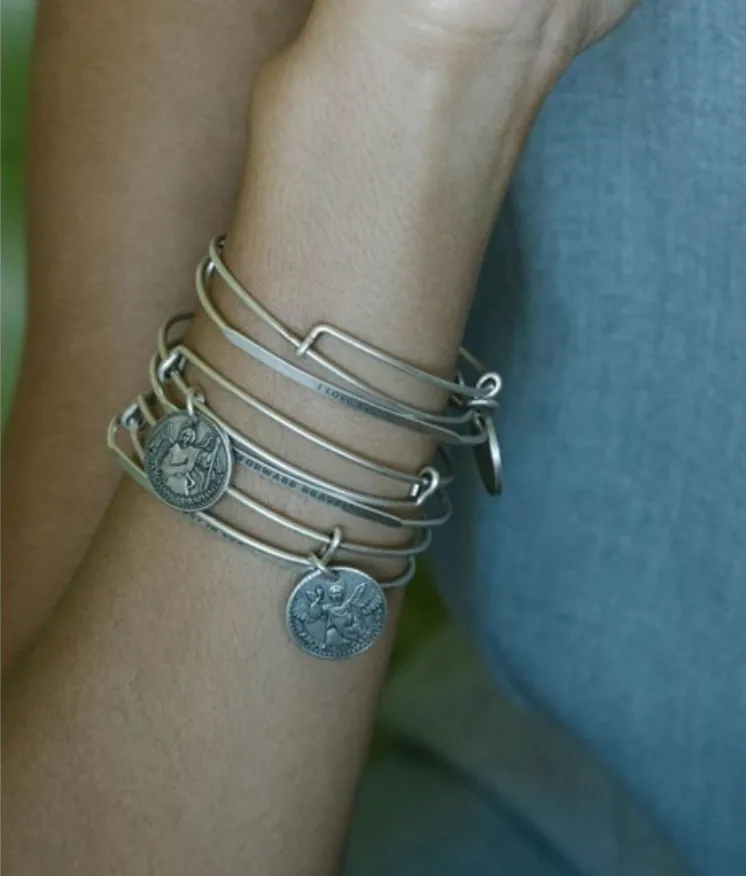 Posy - Forever Blessed Bangle - Antique Silver Finish by &Livy