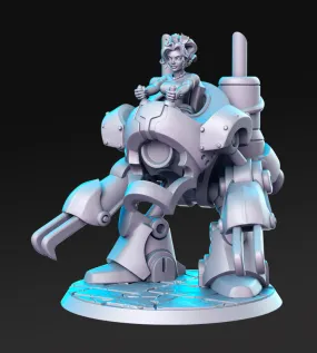 Prissa mounting Techroid Final Fantasy 3D Printed Miniature