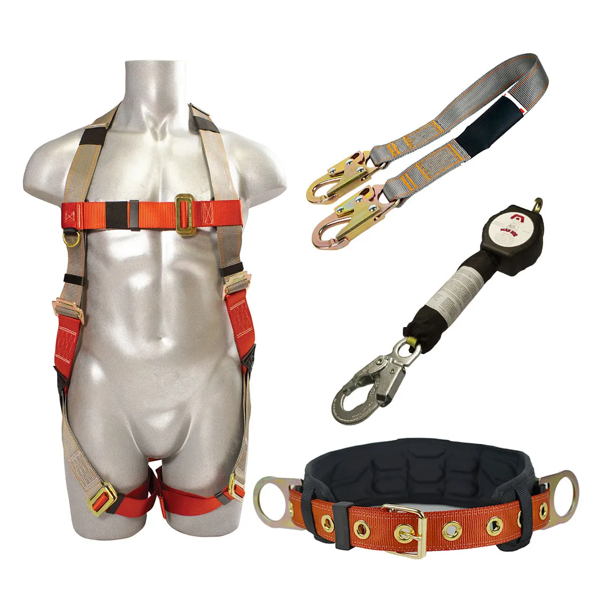 Pro-Tuff Boss Full Body Harness and Body Belt Combo Kit / C-H-TB205A-COMBO-C