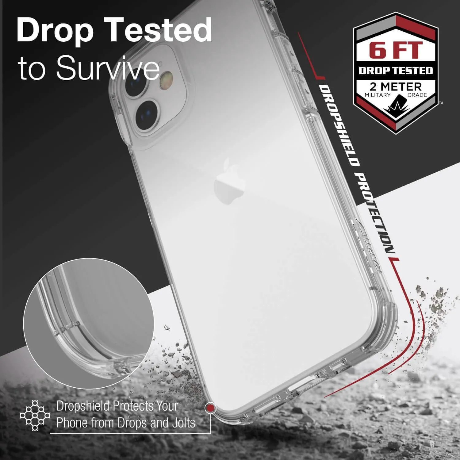 Raptic iPhone 12 mini Case Clear