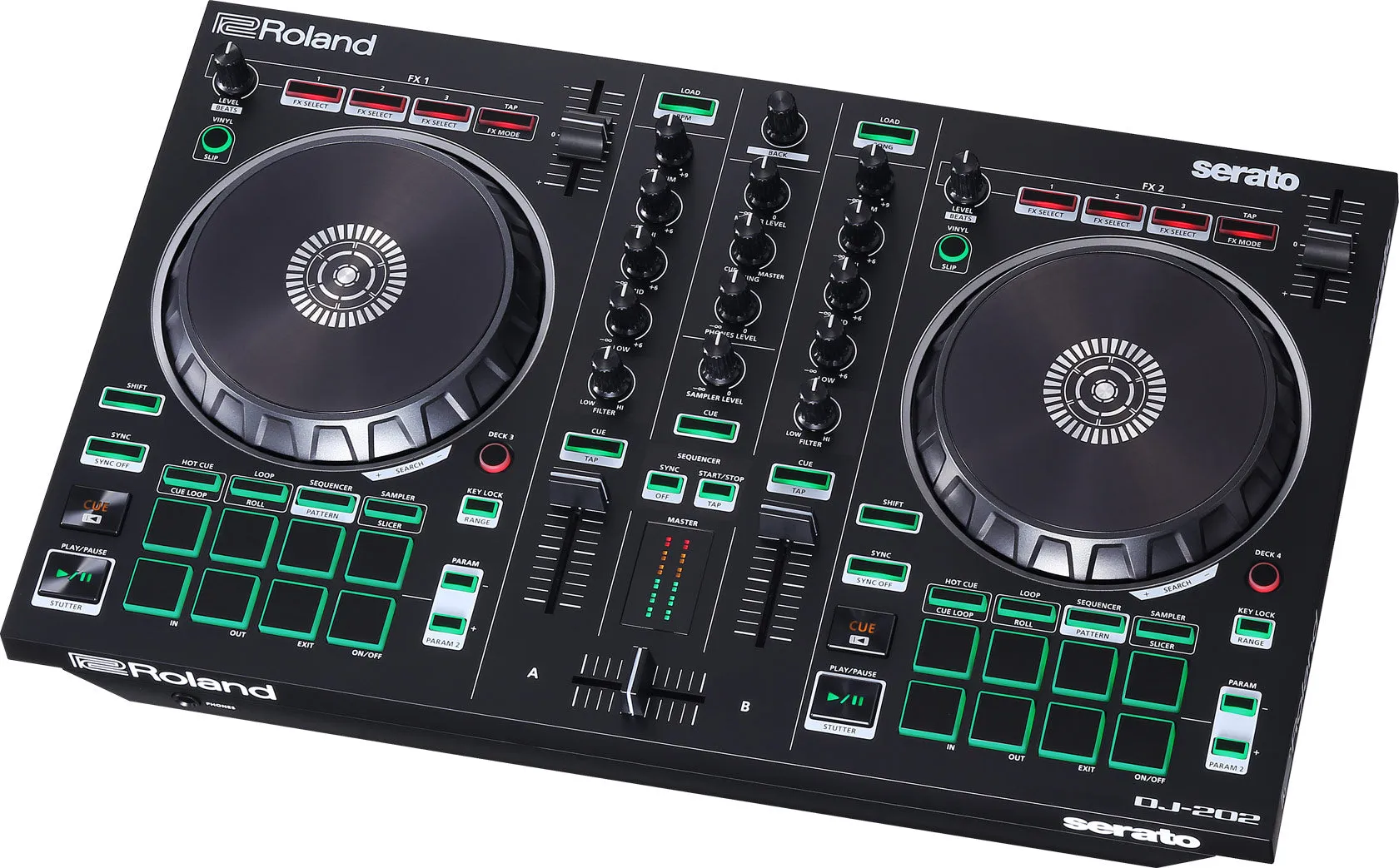 Roland DJ-202 DJ Controller - Black