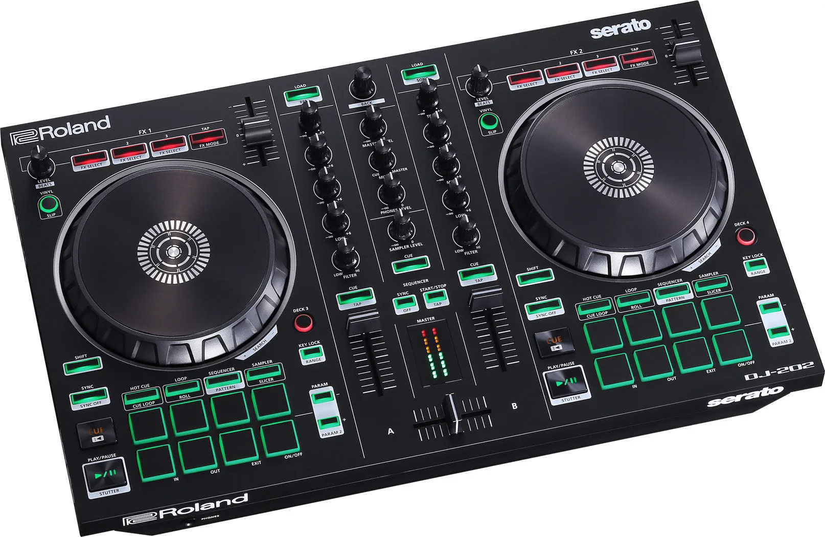 Roland DJ-202 DJ Controller - Black