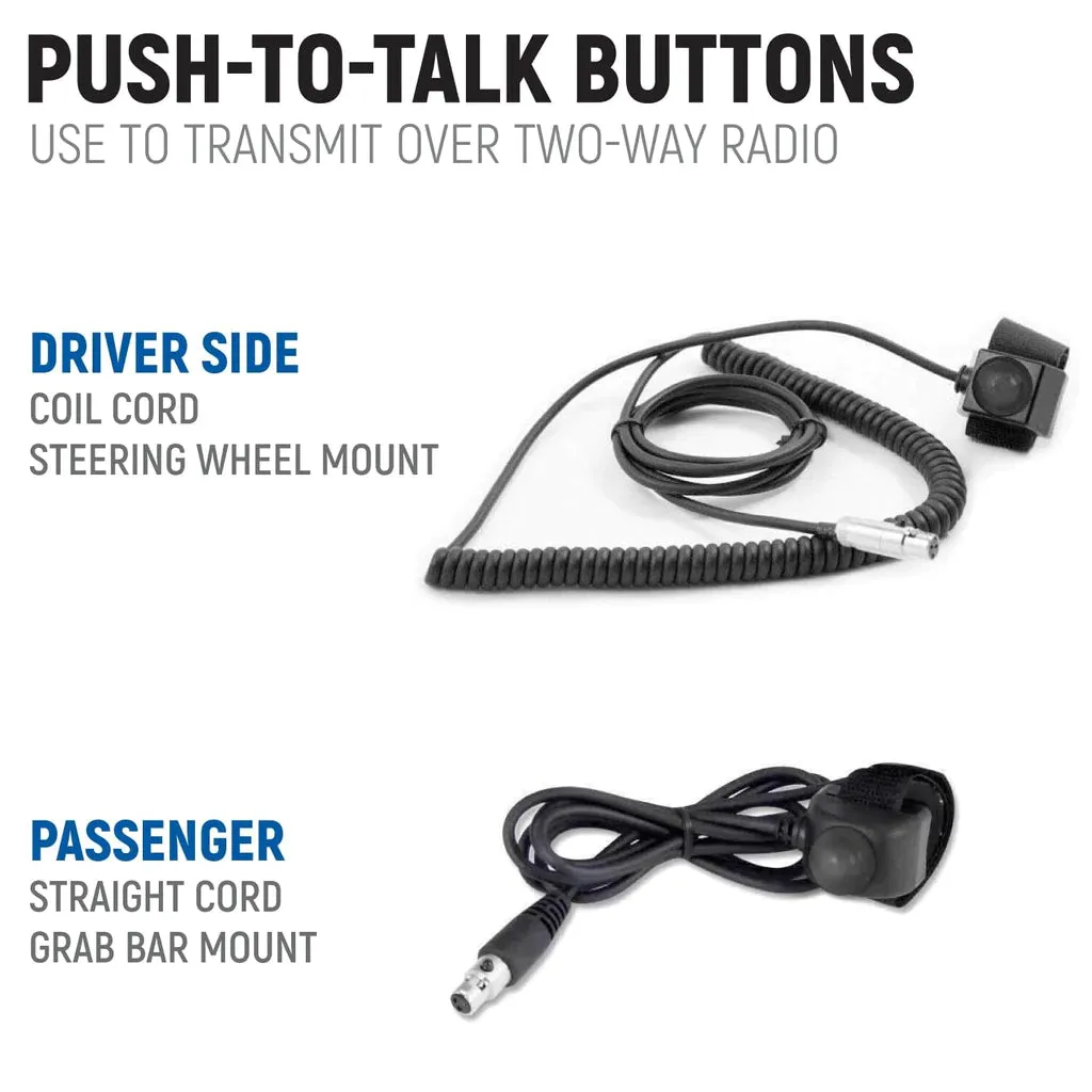 Rugged Radios Polaris RZR RS1 Complete Communication Kit with Bluetooth and 2-Way Radio - M1 VHF Business Band Radio