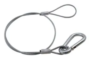 SC Safety Cable SILVER 30" - 5/16 Spring Hook Galv. Restraint 39312-30
