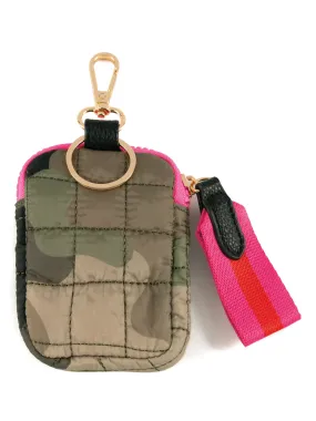 Shiraleah Ezra Quilted Nylon Clip-On Pouch, Camo