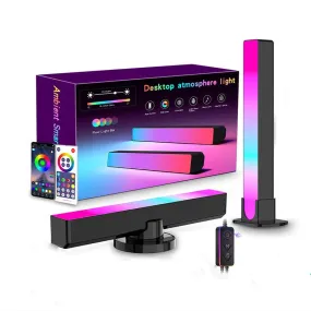 Smart LED Light Bars Ambiance Backlights with Music Sync, Bluetooth Remote Control & 15 Scene Modes Smart LED Play Light Bars