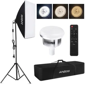Studio Photography Lighting Set with 85W 2800K-5700K LED Light
