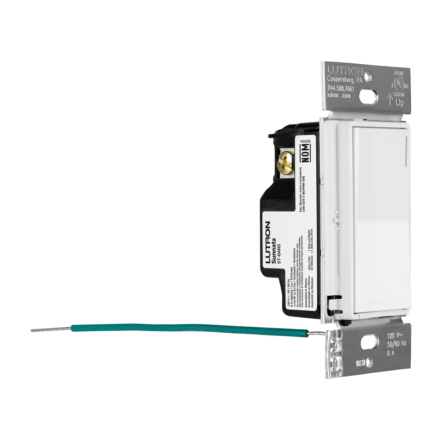 Sunnata Single Pole/Multi-Location Rocker Light Switch White