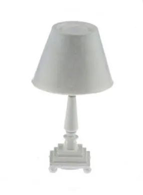 TRADITIONAL TABLE LAMP, WHITE, Electrified