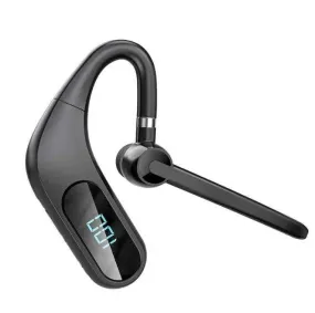 TUTT KJ12 Pro Wireless Single Stereo Headset with Microphone LED Display Stereo Handsfree Single Headset with Microphone for Trucker Business Travel Driving