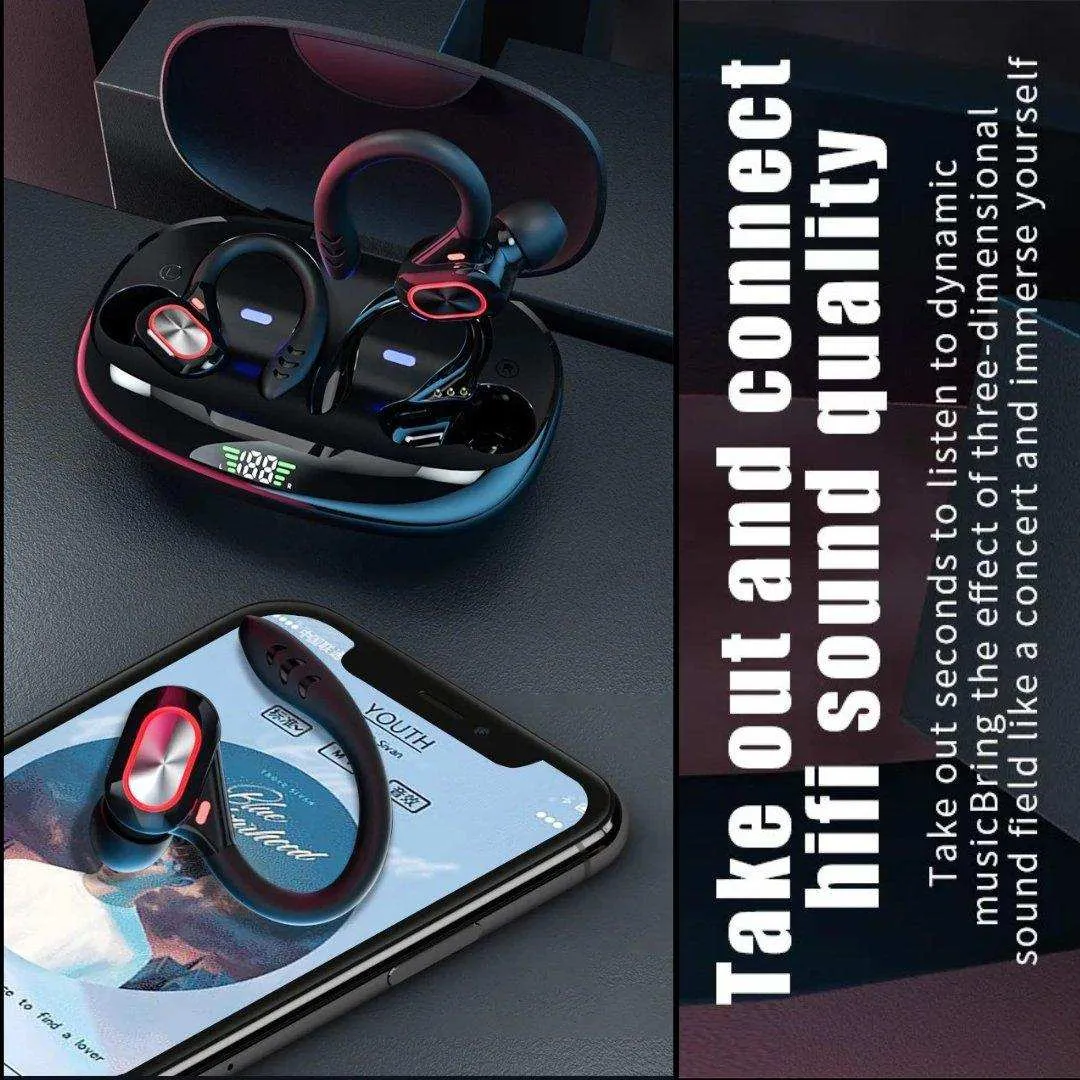 TUTT S730 Wireless Earbuds Bluetooth V5.0 Earbuds Built-in Mic Bluetooth Headphones in-Ear Stereo Wireless Earphones with Charging Case Waterproof Headset Ear Buds for Sport Running Business