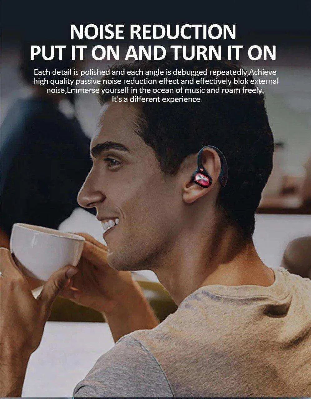 TUTT S730 Wireless Earbuds Bluetooth V5.0 Earbuds Built-in Mic Bluetooth Headphones in-Ear Stereo Wireless Earphones with Charging Case Waterproof Headset Ear Buds for Sport Running Business